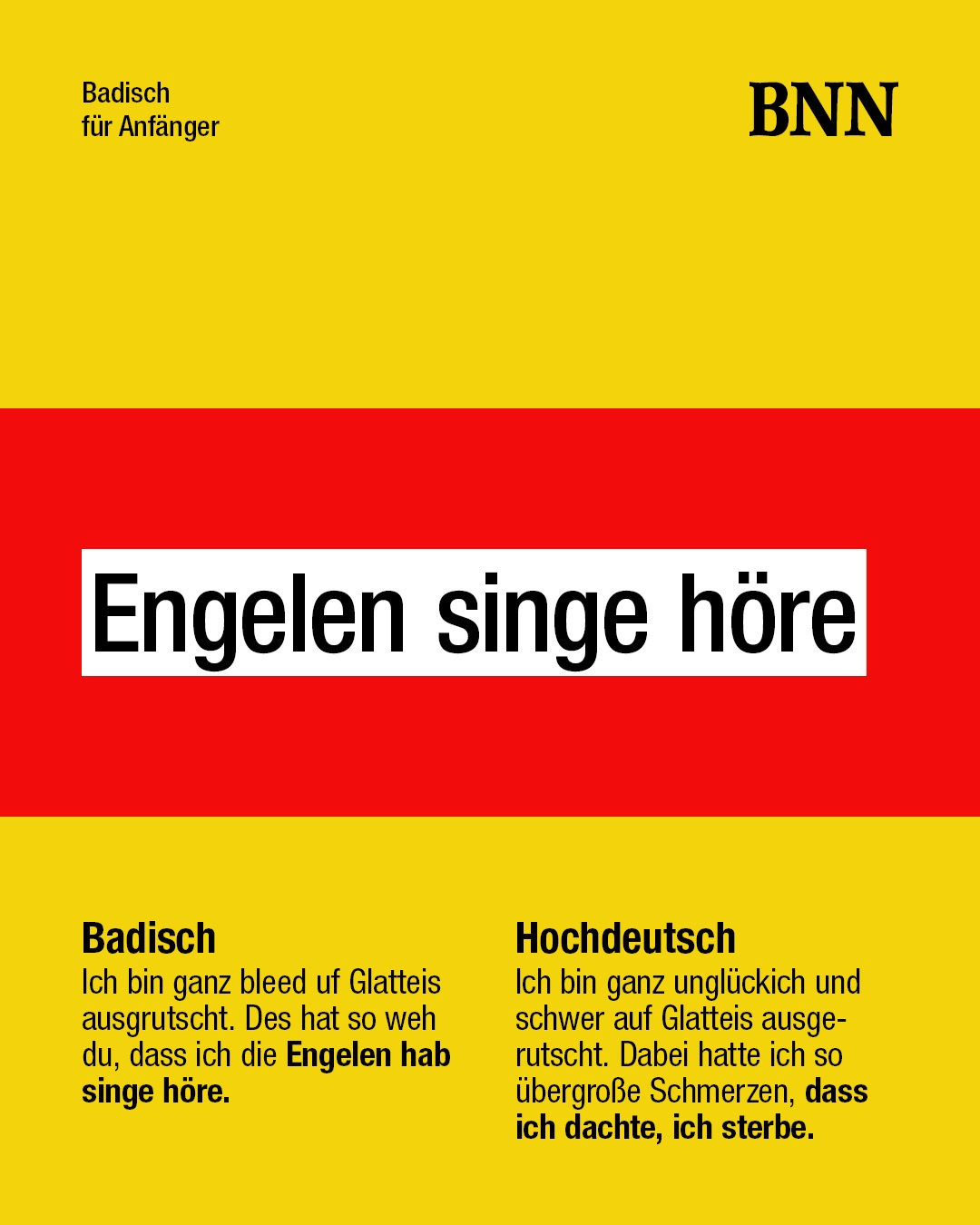 BNN Rubrik: Badisch für Anfänger: Engelen singe höre BNN Rubrik: Badisch für Anfänger: Engelen singe höre